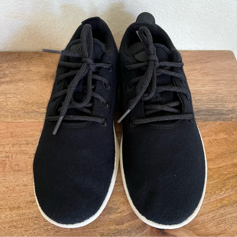AllBirds Men's Wool Runners Natural Black Sneakers Size 9 - Picture 6 of 15